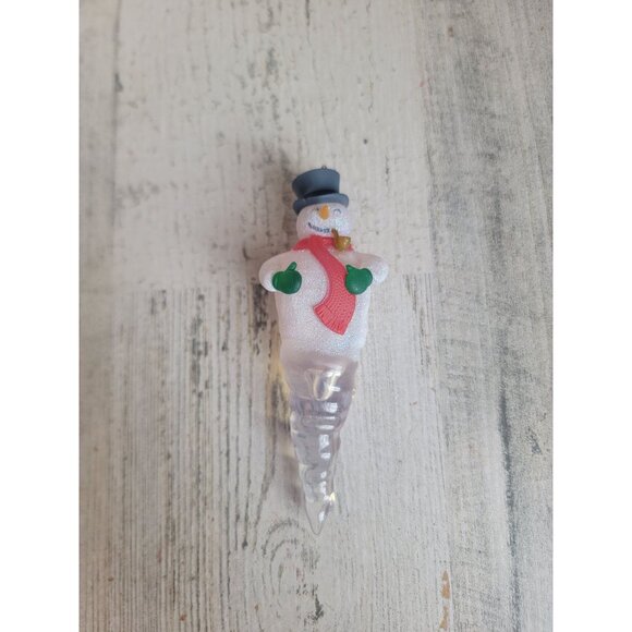 Hallmark cool icicles snowman ornament Xmas - Picture 3 of 5